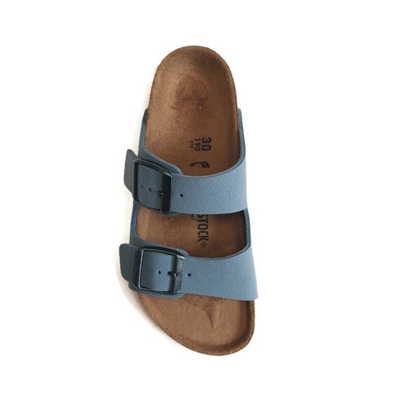 Birkenstock Arizona Birkibuc Sandals Kids Size US C 12 EU 30 Blue NARROW - Picture 4 of 10